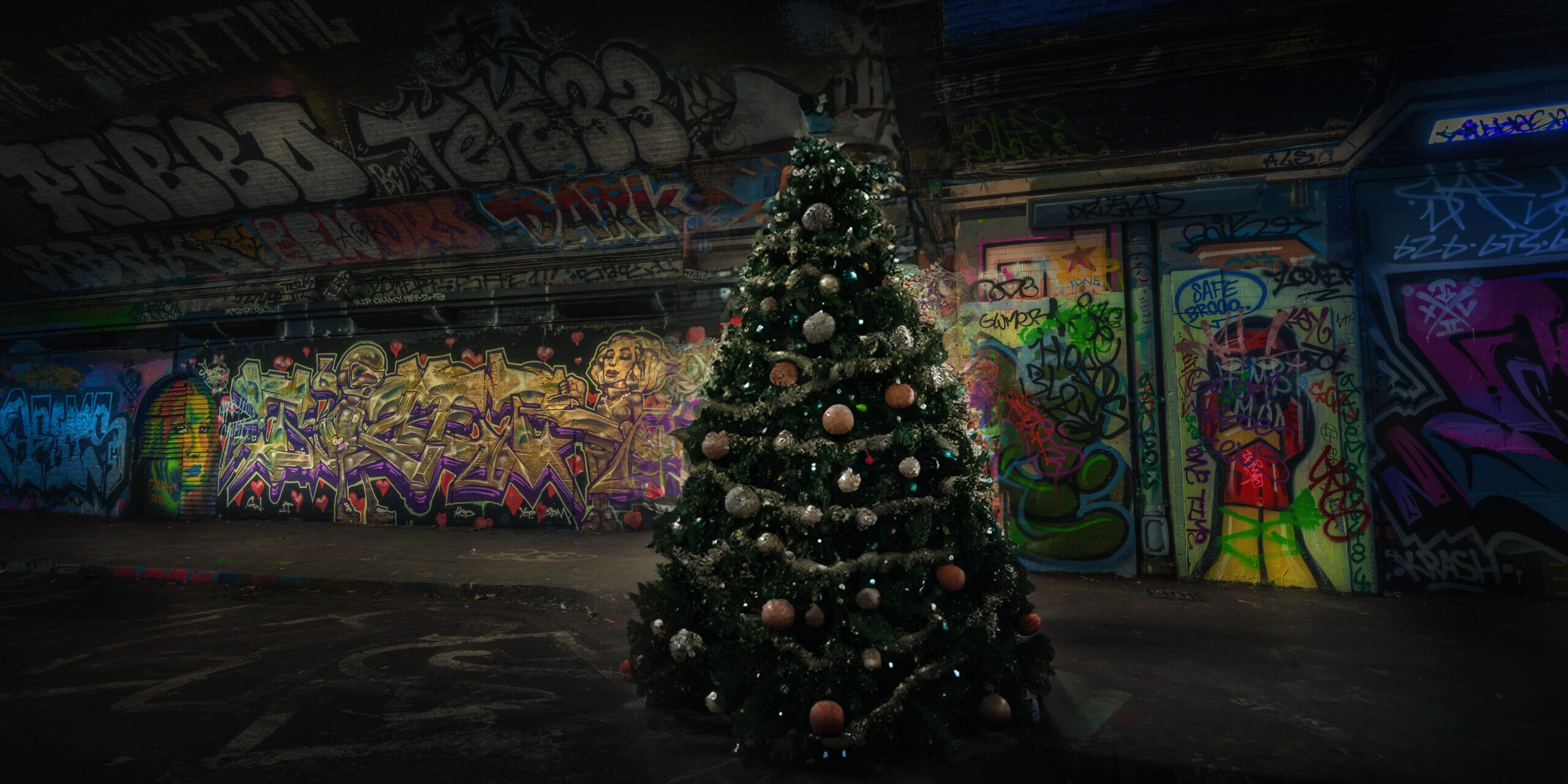 Graffiti Weihnachtsbaum Weihnachtsgutschrift Graffiti Weihnachtsbaum Weihnachtsgutschrift